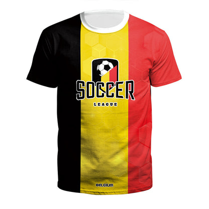 World Cup European Cup Soccer Uniform 3D Printed Short Sleeve Jersey