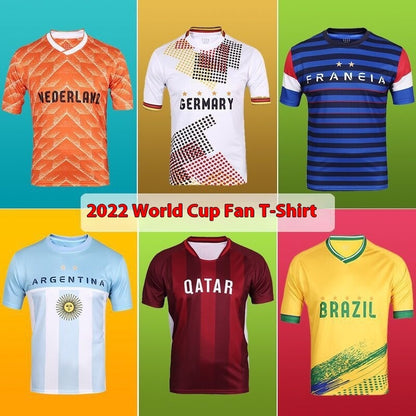 World Cup European Cup Soccer Uniform 3D Printed Short Sleeve Jersey